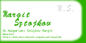 margit sztojkov business card